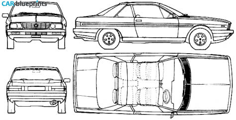 1977 Lancia Gamma Coupe blueprint