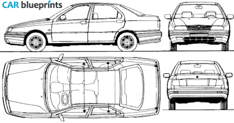 1998 Lancia Kappa Sedan blueprint