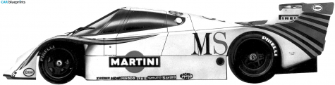 1984 Lancia LC2 Le Mans Coupe blueprint