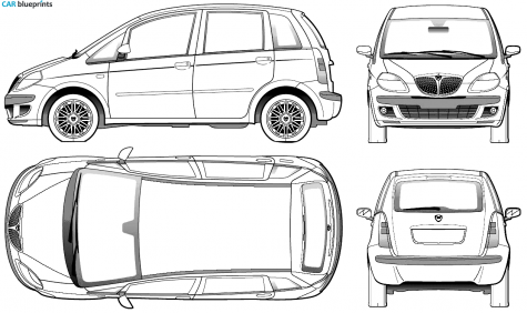 2005 Lancia Musa Hatchback blueprint