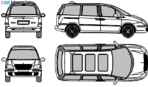 2003 Lancia Phedra Minivan blueprint