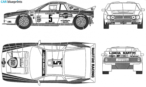 1983 Lancia Rally 037 Martini Coupe blueprint