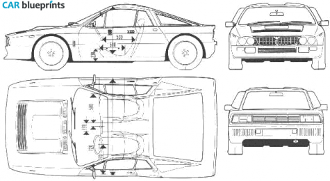 1975 Lancia Rally Coupe blueprint