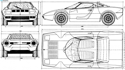 1972 Lancia Stratos HF Coupe blueprint