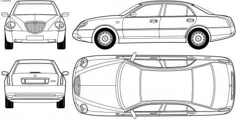 2002 Lancia Thesis Sedan blueprint