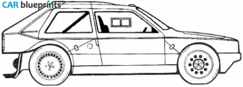 1985 Lancia Delta S4 Hatchback blueprint