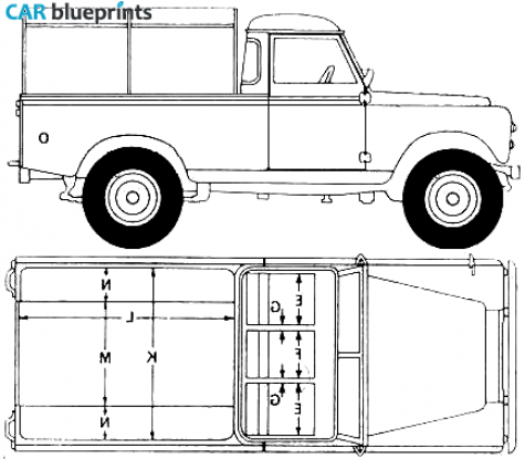 1969 Land Rover 109 Pick-up blueprint