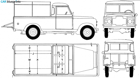 1973 Land Rover 109 Pick-up blueprint