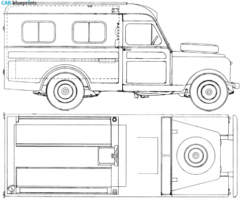 1969 Land Rover 109 S2 Ambulance SUV blueprint