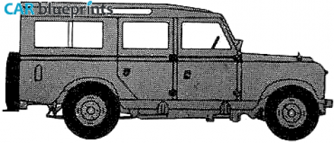 1969 Land Rover 109 S2 Hard Top SUV blueprint