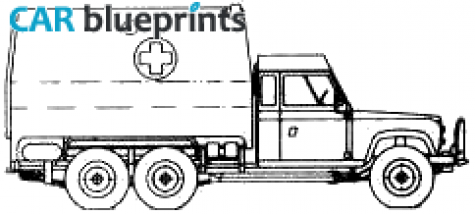 1975 Land Rover 110 6x6 SUV blueprint