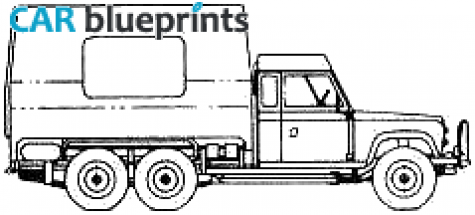 1975 Land Rover 110 6x6 SUV blueprint