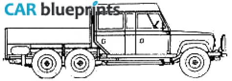 1975 Land Rover 110 6x6 SUV blueprint