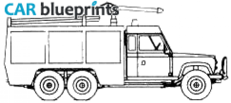 1975 Land Rover 110 6x6 Truck blueprint