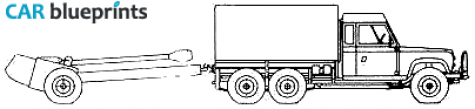 1975 Land Rover 110 6x6 Truck blueprint
