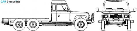 1975 Land Rover 110 6x6 Truck blueprint