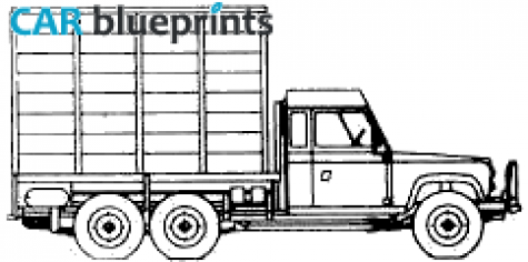 1975 Land Rover 110 6x6 Truck blueprint