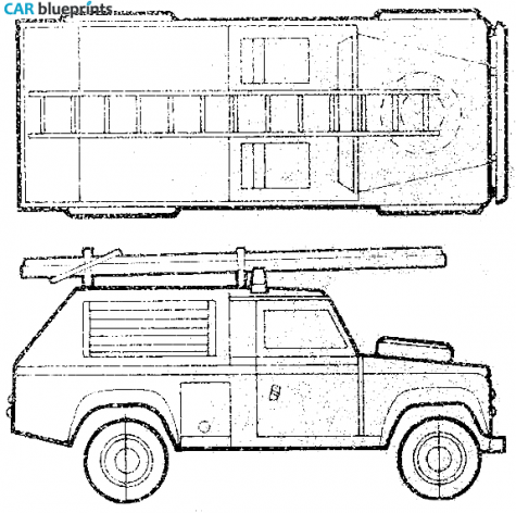 1995 Land Rover 110 SUV blueprint