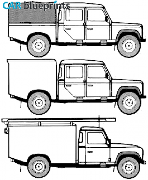 1983 Land Rover 130 Pick-up blueprint