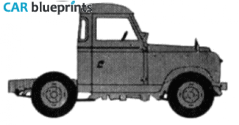 1968 Land Rover 88 S2 Cab Chassis Truck blueprint