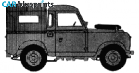 1968 Land Rover 88 S2 Tent Window Pick-up blueprint