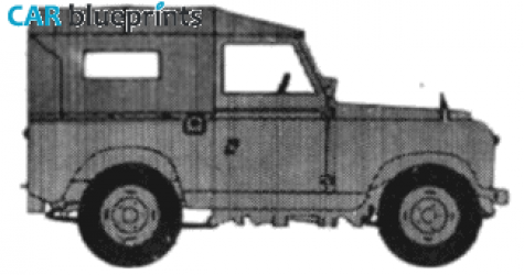 1968 Land Rover 88 S2 Tent Window SUV blueprint