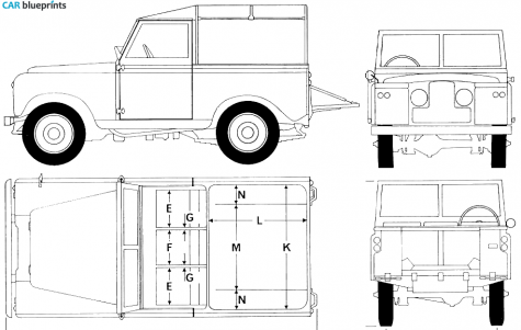 1968 Land Rover 88 S2 SUV blueprint