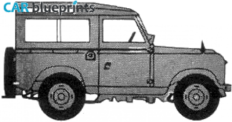 1969 Land Rover 88 S2 Hard Top SUV blueprint