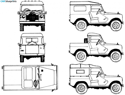 1975 Land Rover 88 Santana SUV blueprint