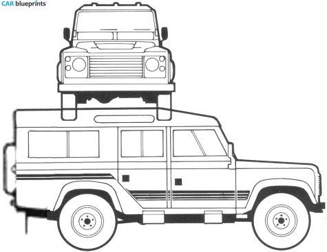 1994 Land Rover Defender 110 SUV blueprint