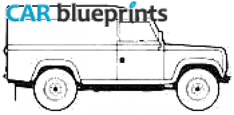 1994 Land Rover Defender 110 SUV blueprint