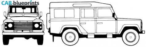 1983 Land Rover Defender 110 Station Wagon blueprint