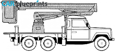 1994 Land Rover Defender 6x6 SUV blueprint