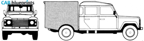 1994 Land Rover Defender 6x6 SUV blueprint