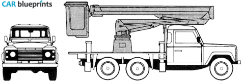 1994 Land Rover Defender 6x6 SUV blueprint