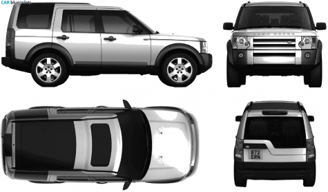 2005 Land Rover Discovery 3 SUV blueprint