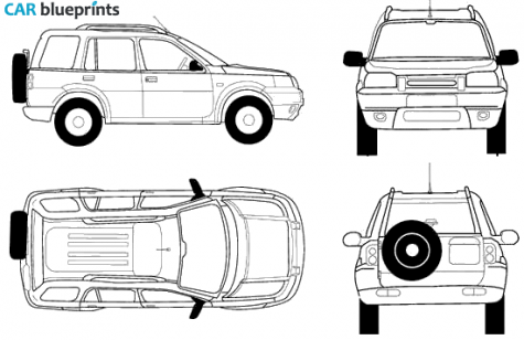 2005 Land Rover Freelander SUV blueprint