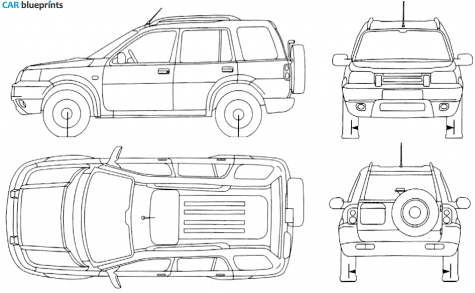 2005 Land Rover Freelander SUV blueprint