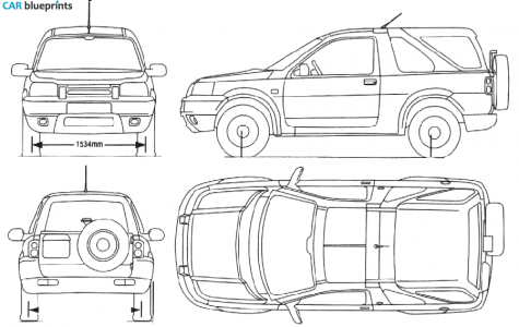 2005 Land Rover Freelander SUV blueprint