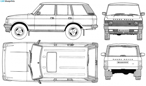 1991 Land Rover Range Rover SUV blueprint