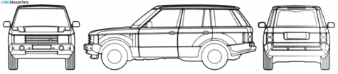 1998 Land Rover Range Rover SUV blueprint