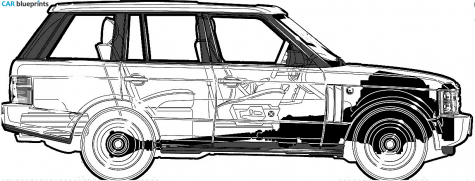 2003 Land Rover Range Rover HSE SUV blueprint