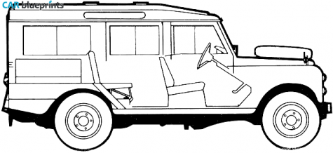 1978 Land Rover S3 V8 109 SUV blueprint