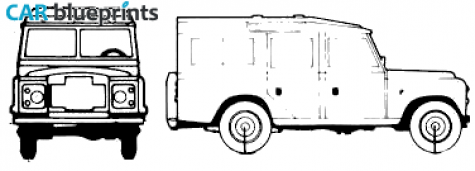 1978 Land Rover S3 V8 109 SUV blueprint