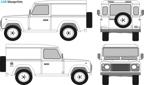 1983 Land Rover 90 SUV blueprint