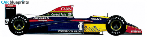 1992 Larrousse LC92 Venturi Lamborghini F1 OW blueprint