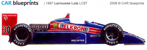 1987 Larrousse Lola LC87 OW blueprint