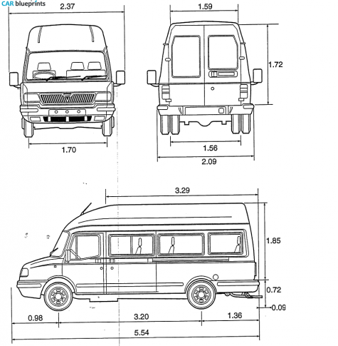 LDV  Sedan blueprint