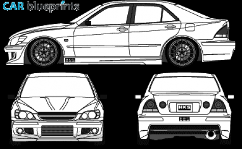 2003 Lexus HKS Altezza Sedan blueprint