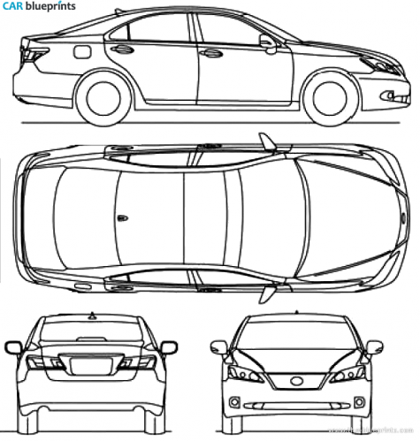 2010 Lexus ES-350 Sedan blueprint